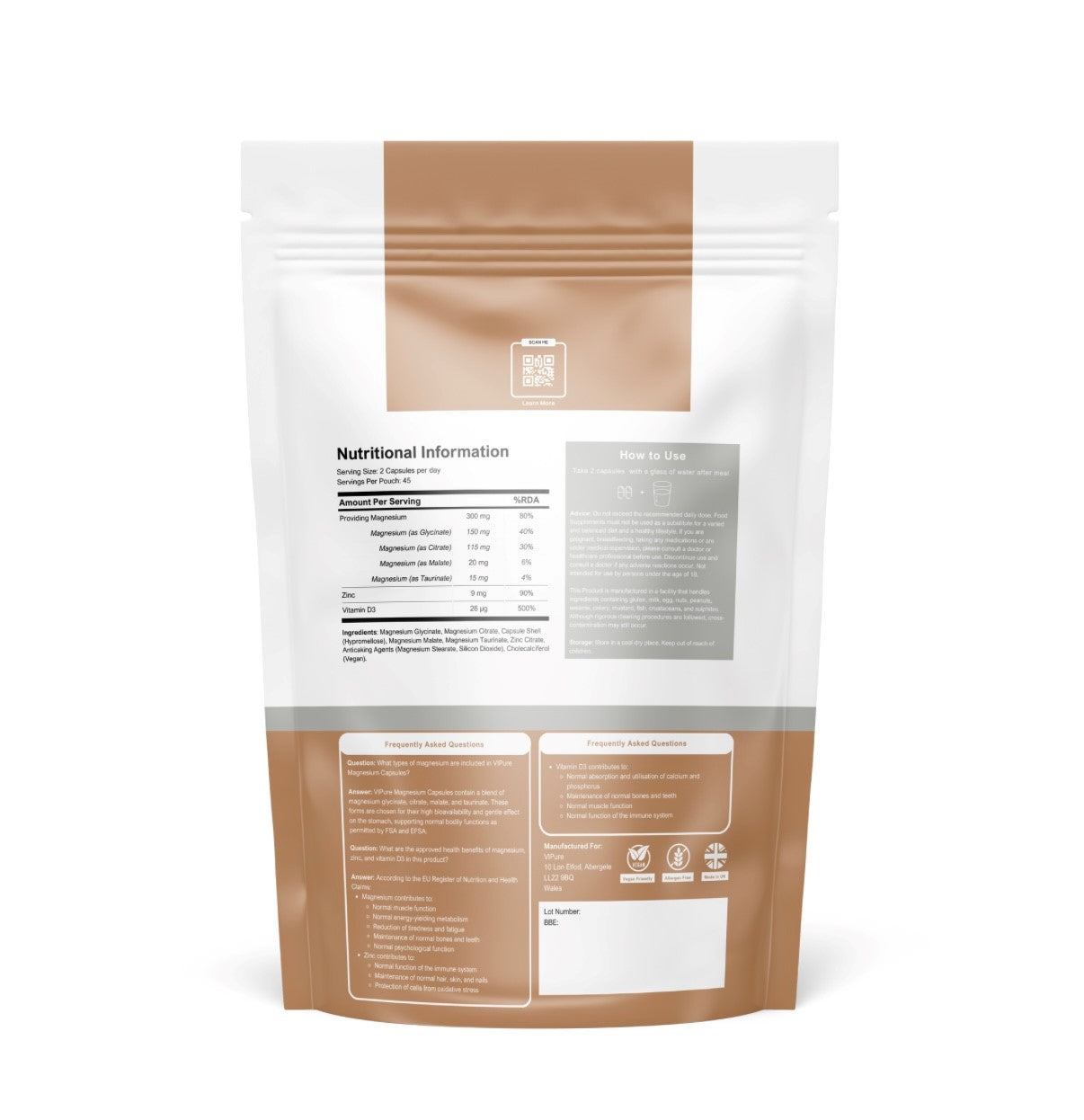 PRE-ORDER VIPure Mighty Mineral 4-in-1 Complex - Magnesium, Zinc & Vitamin D3